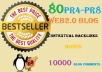 produce 80 Higher PR web2 Contextual Backlinks + Ping + 10000 Blog Comments