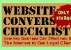 !!give you my 49 page personal checklist for website conversions !!