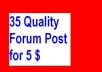 do quality 35 forum post on 35 different forum having Google PR 1 or above