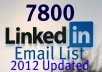 provide a list of 7,800+ ACTIVE inkedin Users who want to Connect and will ALccept your Invitations right away