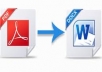 convert your whole pdf document to word/excel or the other way around