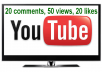 give you real 50 views + 20 comments + 20 likes to your YouTube Video