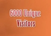 Provide 6000 Unique Guaranteed Visitors To Your Website, Get Google Analytics Report