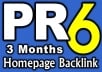 give PR6 DoFollow Homepage Link for 3 Months on Valid PR6 US English site {Guarantee less than 50 OBLs}