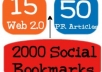 boost your ranking and TRAFFIC with (Penguin SAFE) 75 PR3 - PR8 LlNKWHEEL with 2000 social bookmark backlinks 100% SAFE (The cheapest service in SEOCLERKS!)