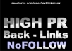 create 150 high pr backlinks nofollow + bonus