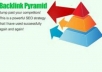 create a 2 tier link pyramid with at least 12 buffer sites and 5000 backlinks