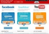 create a Facebook, Twitter, Youtube and Linkedin account for your business or website