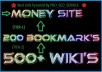 create ★ Google Safe ★* 2 Tier Link Pyramid ★ with over 200+ High PR Social Bookmarks and over 1000+ contexual Wiki backlinks 