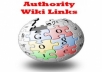 manually create 100 White Hat SEO contextual Wiki backlinks