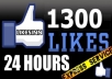 give You 1300 USA Facebook Like To Fanpage,Post or Photo(quick delivery/express)