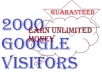 send 2000 google visitors