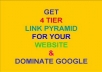 create a 3 tier Google PENGUIN Panda safe Link Pyramid with 10 web 2 properties, 40 social bookmarks and 100 High Pr Wikilink..