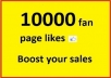 give you 10000 real facebook likes or subscribers with in just 10 hours