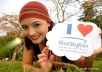 take nice PICTURES holding a handwritten sign of your website or business...