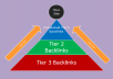 1st Tier= 100+ PR3-PR8 Linkwheel, 2nd Tier= 2000 Social Bookmarks, 3rd Tier= RSS & 24,000+WIKIs
