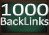 built 1000 backlinks for seo and fast delivery 