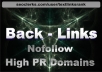 create 400 BackLinks NOFOLLOW from High PageRank Domains with PR1-PR5 + Bonus
