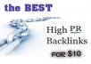 create 5000 Backlinks + 10 Social Bookmarks PR8 to PR1 and Ping them