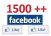 provide 1500++ real facebook likes for your fanpage only