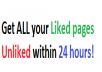 Unlike all your liked pages in your facebook account within 24 hours