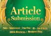 spin and Submit to 2000 Article Submission Directories and blogs, 160 Instant Backlinks, 80 Live URLs ...............