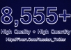 give You 8,555+ Retweets And Favourites From 8,555+ UniQue Profiles From Different IpWithout Any Admin Access,,@