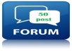 write 50 quality forum post