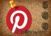 Give you 500+ Pinterest Follower All are Real and Active