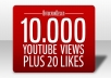 give you 10000 youtube views plus 20 likes@@@@
