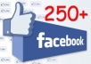 give you 250+ facebook likes for your facebook fan page or post,photo,video