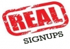 give you 125 REAL singups on any website