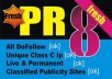 write relevant article based on your keywords with Spin up to 80 uniqueness and submit to 40 PR6 to PR8 Blog + RSS + Contextual backlinks!!!