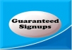 give you 40 REAL singups on any website