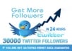 give you 30,000 Real Looking twitter follower to your twitter account within 24h