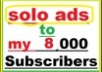 do SOLo Ads and Email Ads to Over 204 000 USA RESPONSiVE SafeList Members in lM Niche..!!!!!