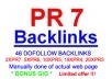 do 46 Highpr Including 2xPR7 Backlinks Manually 2PR7 + 5Pr6 + 10Pr5 + 10Pr4 + 19Pr3 Blog Comment Dofollow on Actual Page