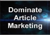 Submit your article to 3000+ Article Directories to urge 300+ instant Google Backlinks, complete report once Article Submission