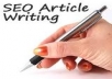 Make You an Awesome on Page SEO Article, Review or Press release On Any Topic