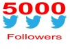 give you 5000+ Stable Twitter Followers to your account within 72 hours....!!!!!!!
