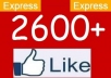 give you 2500 to 2700 Real looking [PERMANENT] facebook likes or fans to your fanpages within 48 hours..!!!!