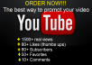 send 1500 Real YOUTUBE Views +80 Likes +80 Subscribers +50 Favorites +10 Comments To Your YouTube Video