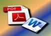 rewrite your pdf file into word document