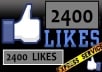 give 2400+ USA Facebook Likes from Best Quality Profiled Users to your Fan Page in less than 2 hours without admin access