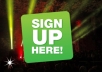promote your link with 35 signups by real human diffenrent countries and ip