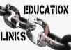 create Permanent 7 Homepage and Sitewide Dofollow Links on Education Niche 10 PR 3-6 websites