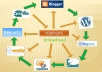 create Link Wheel in total 5 high PR websites for white hat seo only