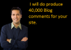 do produce 40000 Blog comments for your site.