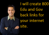 create 800  Edu and Gov back links for your internet  site