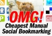 provide 15 Social BACKLINKS Manually, 3 Pr6 Permanent Profile Link + Ping With Full Report